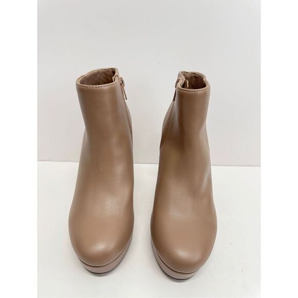 BCBGeneration Boots Size 5.5 Brown High Heel Platform‎ Booties Side Zip Closure - Picture 4 of 9